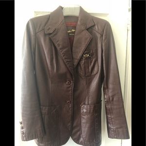 Etienne Aigner Vintage Leather Jacket - Oxblood